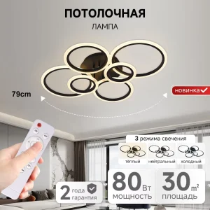 Energy Conservation Modern Minimalist Design Decorative Lamp Annular Dining Bedroom LED Ceiling Light