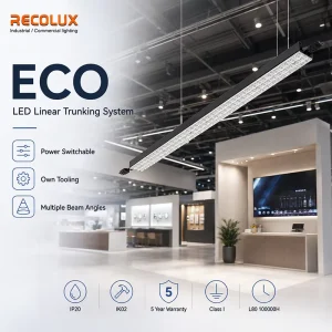 Energy Efficient Retrofit Surface Mounted LED Linear Trunking System Power Switchable Light For Corridor