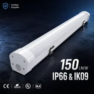 Energy Efficient Smart LED Tri proof Light IP65 IP66 Waterproof PIR Motion Sensor Control Linear Vapor Tight Lighting Fixture