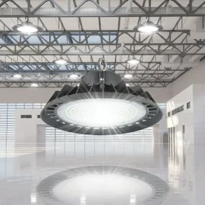 Energy-Saving 210lm/W 0-10V Dimmable 100W UFO LED High Bay Light for Warehouse Factory Workshop