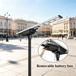 Energy Saving High Bright Integrated Solar Street Light Outdoor Waterproof All in One Solar Lamp for Municipal Road Parking Lot