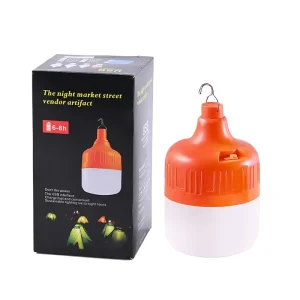 Energy Saving IP65 LED Emergency Bulb with Rechargeable Lithium Battery USB Charging for Outdoor Camping Light