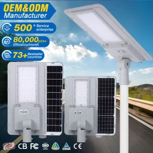 Energy Saving IP66 Waterproof Outdoor Aluminum SMD 60W 100W 180W 240W Integrated All in One Solar LED Streetlight