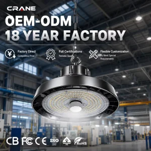 Energy Saving Industrial LED High Bay Lights Aluminum Fixture High Lumen Long Lifespan IP54 for Warehouse Workshop Lighting