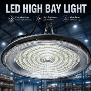 Energy Saving Round UFO High Bay LED Light 100W 150W 200W Aluminum Housing for Factory Warehouse Workshop Lighting