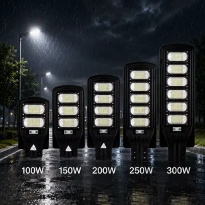 Energy Saving Solar Street Lamp, Dusk to Dawn Auto Mode Human Induction Light for Community, Rural Plaza, Road