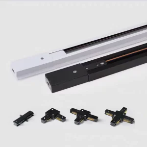 Europe Standard Modern Aluminum Film Ceiling Rail 3 Wires AC 220V Track Lighting LED Profile Rail Installation Accessories