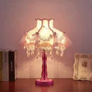 European Court Style Table Lamp Home Room Reading Lamp Fashion Decorative Lamp Hotel Warm Nightstand Night Light
