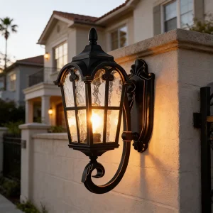 European Garden Lamp Solar Powered Garden Landscaping Led Lights Outdoor Lighting Wall Mounted Waterproof Ip65 Corridor Light