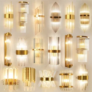 European Style Crystal Wall Lamp Creative Fashion Restaurant Living Room Interior Bedside Decoration Lighting Wall Lamp