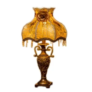 European Style Retro Metal Decorative LED Desk Lamp with Touch Control DC Power Antique Art for Bedroom