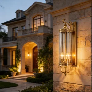 European Style Solid Brass Outdoor Wall Lights Hardwired Waterproof Garden Lights Outdoor for Villa Hotel Courtyard Corridor