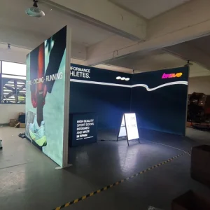Exhibition Booth Custom Printed Backlit Structure for Product Launch Events Reusable Marketing Display