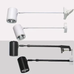 Exhibition Lighting COB Spotlights Telescopic Long Pole Exhibition Advertising Truss Clamp Long Arm LED Exhibition Light