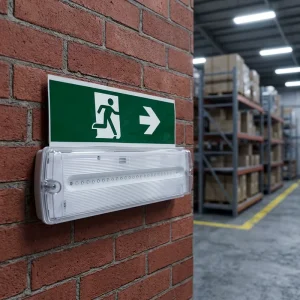 Exit Sign Emergency Light IP65 Waterproof Bulkhead LED Emergency Lighting Fixture Industrial Use