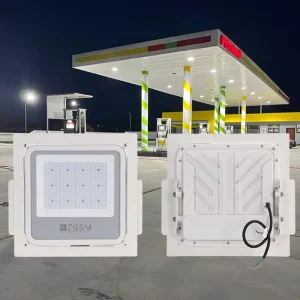 Explosion Proof Exterior Canopy Lighting LED Canopy Light 100 Watts Petrol Station Ceiling Light