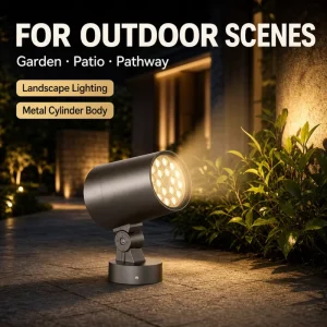 Exterior COB LED Floodlight AC 36W Premium Lens Area Heavy Duty Aluminum Landscape Narrow Beam Accent Lamp for Building Pillar