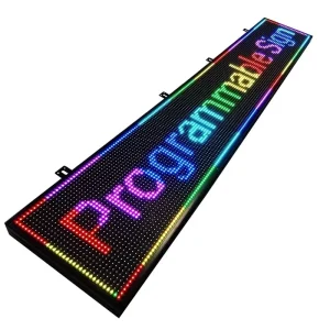 Exterior Full Color WiFi Control HD 1080P HDR10+ Waterproof IP65 LED Scrolling Sign High Brightness Programmable for Store