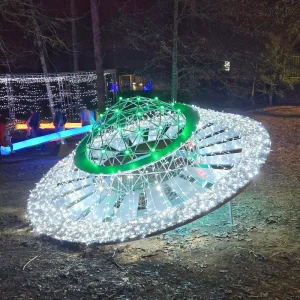 Extra Large LED Space Ship UFO Motif Lighting for Commercial Grade Science Museum Winter Festivals Outdoor Home Decoration IP65