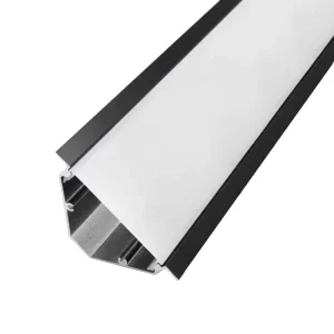 Extrusion Aluminum Profile V Shape 45 Degree Corner Black LED Profiles for Indoor Ceiling Wall Decoration Lighting