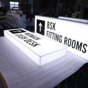 Eye catching Outdoor Acrylic Light Box Sign Wall Hanging Rectangle Light Box Full Luminous Light Box for Advertising