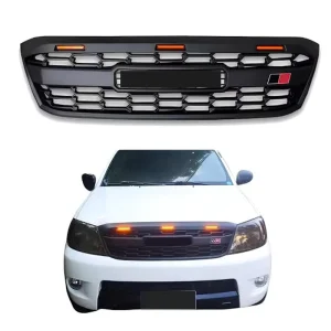 Facelift for Hilux Vigo Champ GR Sports Front Grill With LED Lights GR Style Pickup Grill Black