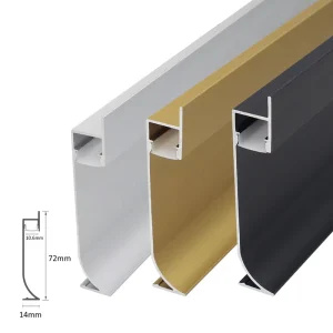 Factory 068 Led Profile Skirting Embedded 14*72mm Custom Alloy Color Aluminum Skirting