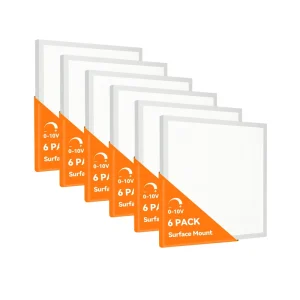 Factory 2×2 LED Panel Light 40W 0-10V Dimmable Surface Mount Slim Flat Ceiling Lamp 600×600 Ultra-bright Office
