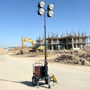 Factory 400 W LED Mobile Tower Light Lighting Towers Diesel Fuel Emitted