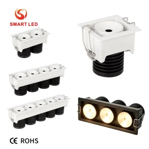 Factory Aluminum LED Linear Spot Downlight High CRI Ra90 Recessed Grille Dimmable Eco Friendly Modern Indoor Ceiling