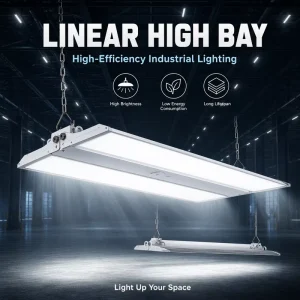 Factory Commercial 2FT 3FT 300W 100W CCT Adjustable LED High Bay Lights for Warehouse and Industrial Place