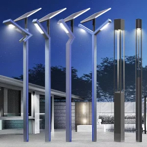 Factory Custom 3M 4M Modern Minimalist Aluminum Solar Landscape Light IP65 Waterproof for Commercial Park Resort Project