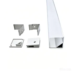 Factory Custom 45 Degree Corner LED Profile Light Extrusion Housing Silver 30*30mm Aluminum LED Strip Channel