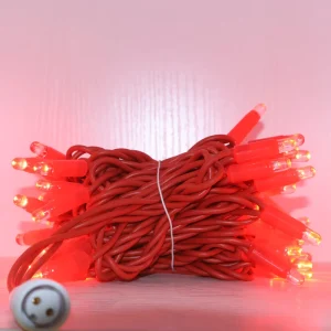 Factory Custom Made 10m 100 LED IP65 Rubber Cable Light Strings AC 24-265V Commercial Grade for Christmas Tree