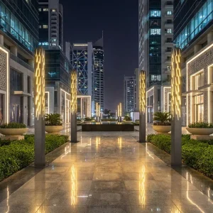 Factory Custom Modern Architectural Stainless Steel Landscape Light Pole IP65 Waterproof for Residential Community Park Project