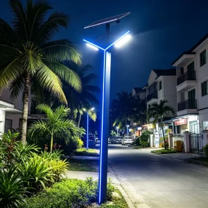 Factory Custom Modern Solar LED Landscape Light Pole IP65 Waterproof Aluminum Outdoor Lamp for Park Community Landscape Projects