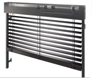 Factory Custom Outdoor Aluminum Venetian Blinds Windproof Waterproof Motorized 50mm Louver UV Sun Shade Patio Balcony