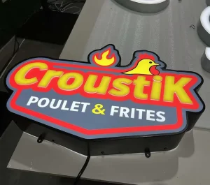 Factory Custom Sign Outdoor Stainless Steel Edging Logo LED Advertising Light Boxes LED Illuminated Sign