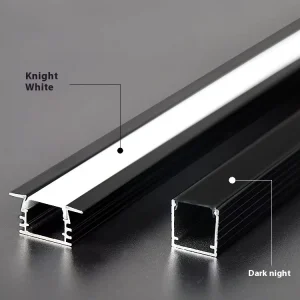 Factory Customize LED Strip Light Aluminum Profile Recessed LED Aluminum Profile Channel with Diffuser White Black