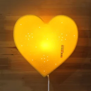 Factory Customized Wedding Decor Promotional Modern Heart Shape Ceramic Wall Lamp Bedroom Recessed E26