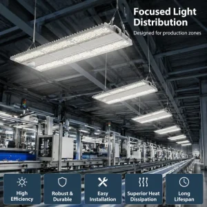 Factory Direct 1.2 Meter 600W IP66 Led High Bay Linear Light Energy Saving Corridor Shelf Aisle Production Line