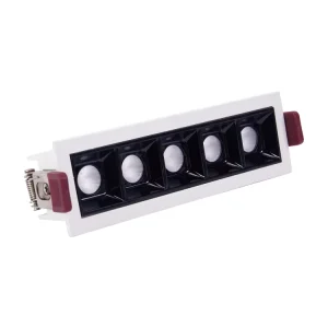 Factory Direct Cob Ceiling Linear Grille Lights Black White Aluminum Led Spot Downlight Embedded Commercial Led Downlights