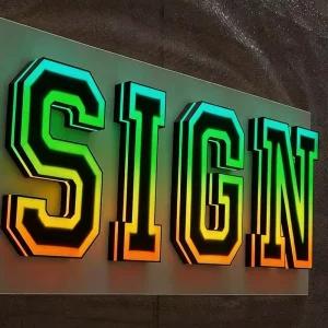 Factory Direct Customized 3D RGB LED Light Sign with Acrylic Face for Business Logo Advertising Decoration in Mall Park