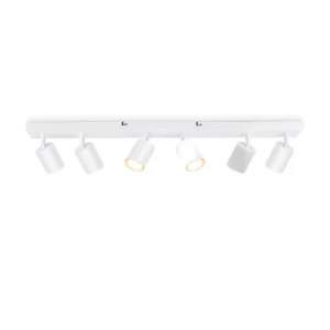 Factory Direct GU10 Ceiling Spotlight Modern Luxury Matt White Square Bottom 6 Lights Surface Mounted for Living Room Bedroom