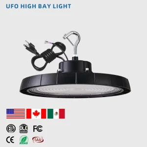 Factory Direct IP65 Dimmable Industrial 100W Aluminum UFO High Bay with Sensor Control 5-Year Warranty for Warehouse Garage