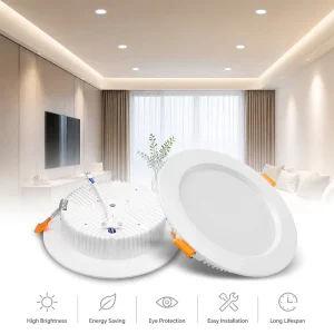 Factory Direct LED Down Light 7W 12W 15W 18W 24W 36W Slim Round square Design 3CCT Selectable LED Recessed Downlight for Project