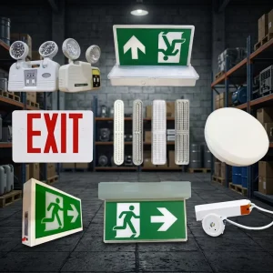 Factory Direct LED Emergency Exit Sign Light Rechargeable IP65 Rated for Certified 3H Emergency Outdoor Indoor Use