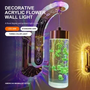 Factory Direct New Design Dry Flower Acrylic Wall Bracket Lights Modern Small Wall Light Lamp