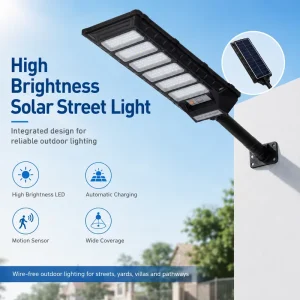 Factory Direct Outdoor Waterproof Street Light Solar Wide Coverage Weatherproof ABS Housing for Residential Street Villa Pathway
