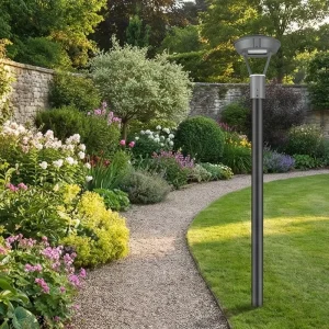 Factory Direct SLT09-15 60W Aluminum AC LED Post Light Vertical Installation IP66 IK09 Toolless Maintenance Garden Light